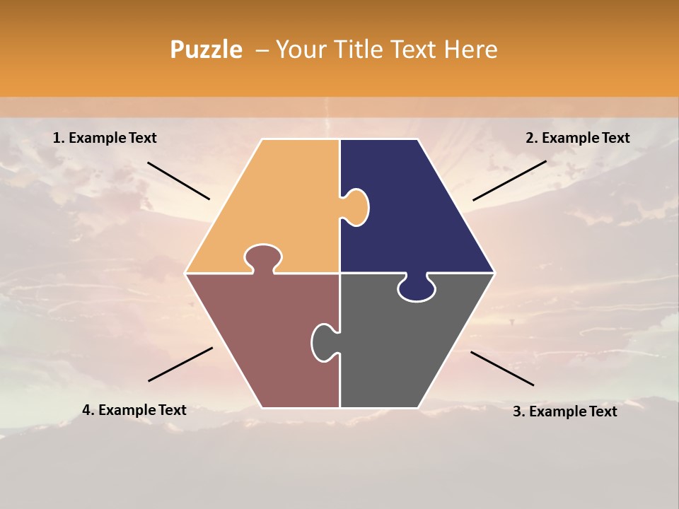 A Beautiful Sunset With Clouds In The Sky PowerPoint Template