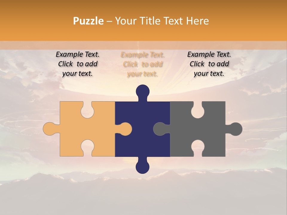 A Beautiful Sunset With Clouds In The Sky PowerPoint Template