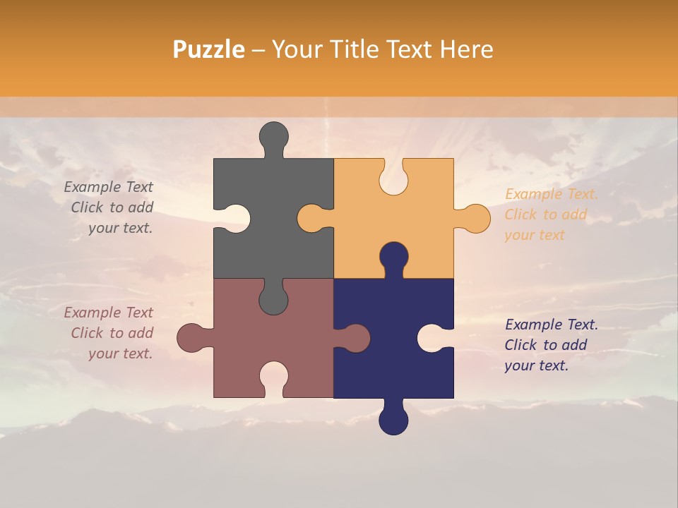 A Beautiful Sunset With Clouds In The Sky PowerPoint Template