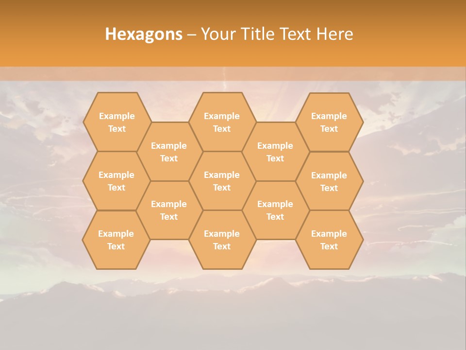 A Beautiful Sunset With Clouds In The Sky PowerPoint Template