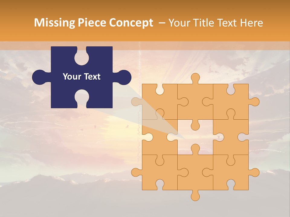 A Beautiful Sunset With Clouds In The Sky PowerPoint Template