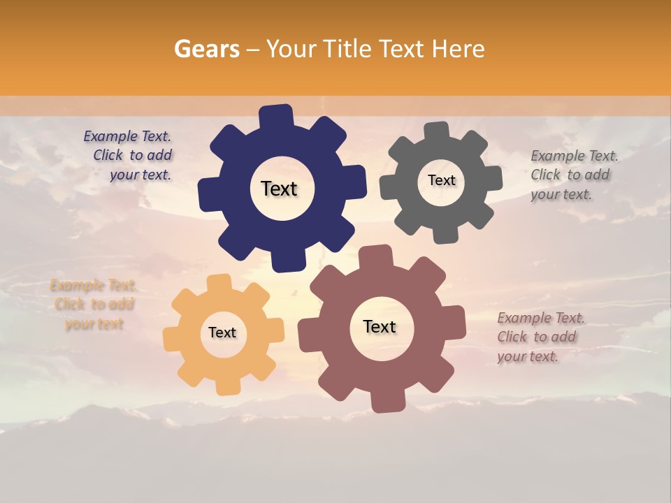 A Beautiful Sunset With Clouds In The Sky PowerPoint Template