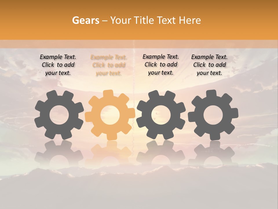 A Beautiful Sunset With Clouds In The Sky PowerPoint Template