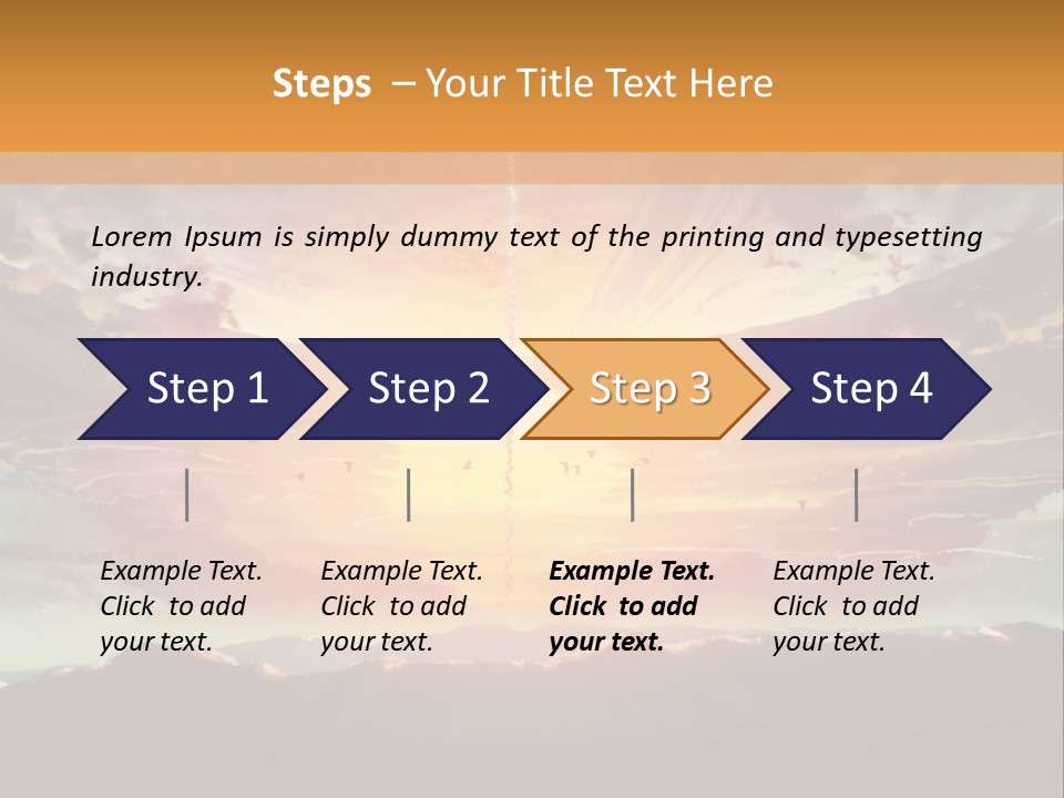 A Beautiful Sunset With Clouds In The Sky PowerPoint Template