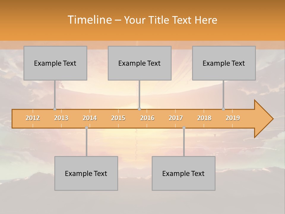 A Beautiful Sunset With Clouds In The Sky PowerPoint Template
