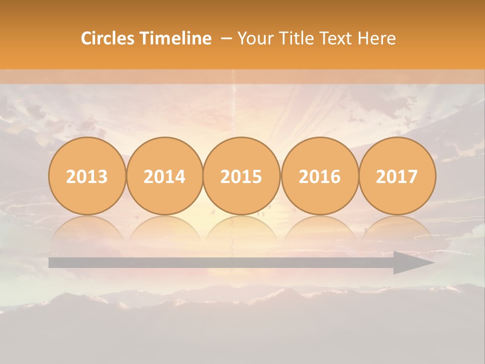 A Beautiful Sunset With Clouds In The Sky PowerPoint Template