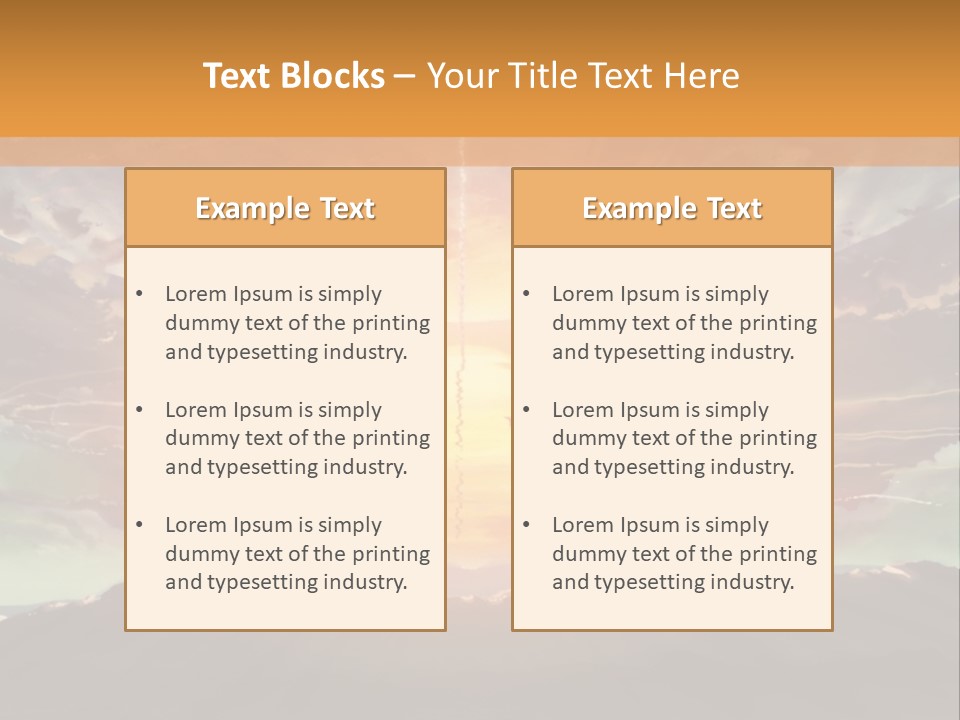 A Beautiful Sunset With Clouds In The Sky PowerPoint Template