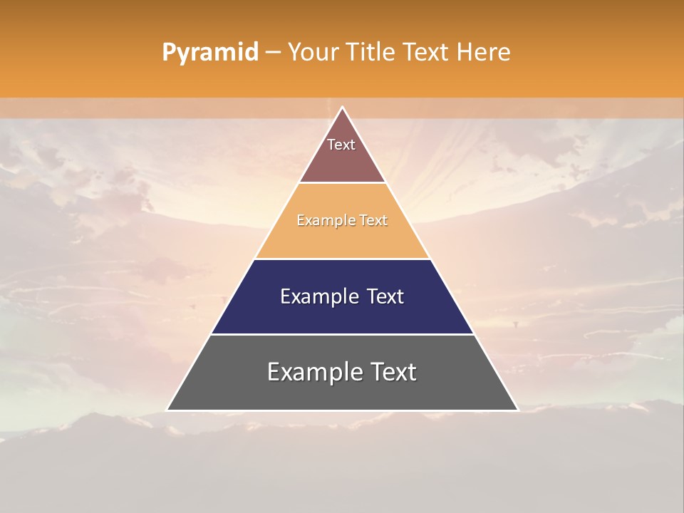 A Beautiful Sunset With Clouds In The Sky PowerPoint Template