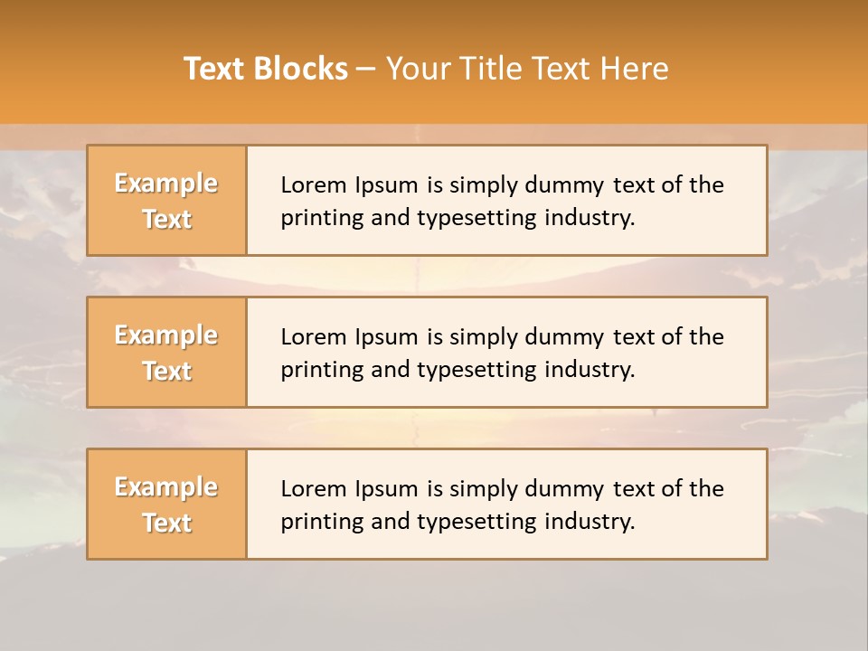 A Beautiful Sunset With Clouds In The Sky PowerPoint Template