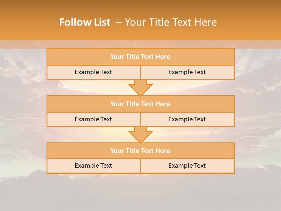 A Beautiful Sunset With Clouds In The Sky PowerPoint Template