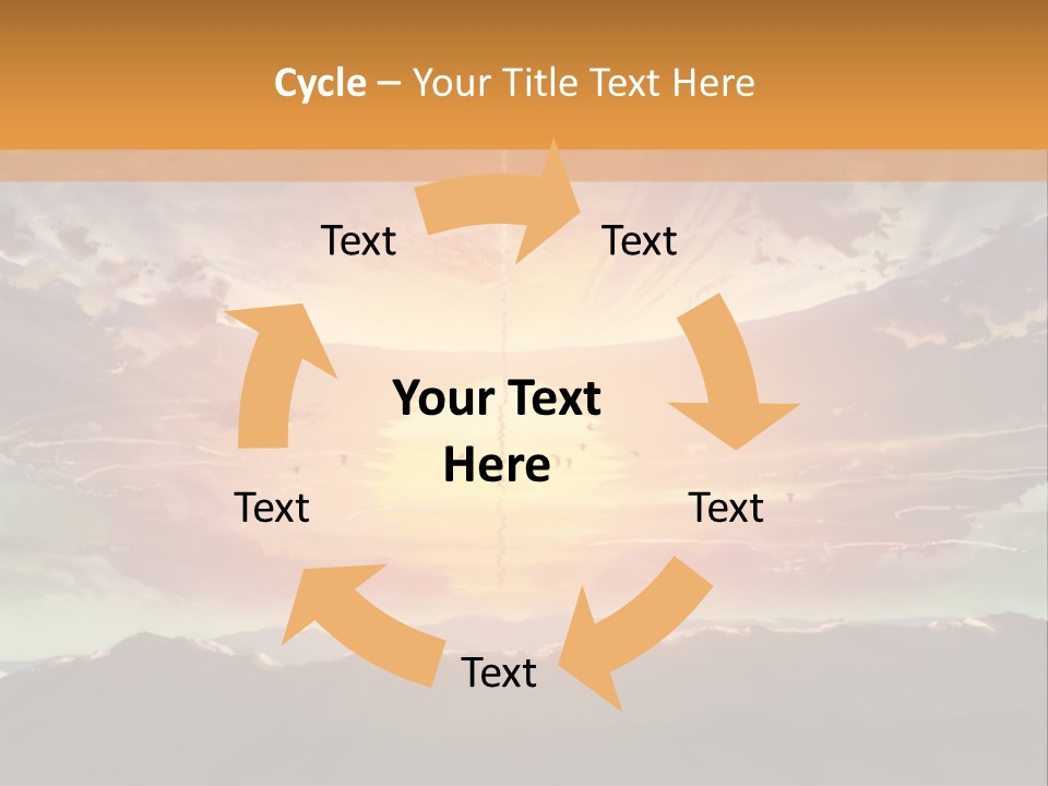 A Beautiful Sunset With Clouds In The Sky PowerPoint Template