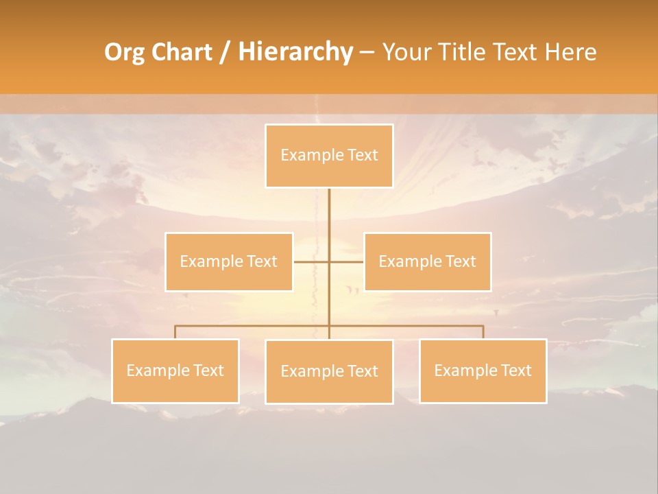 A Beautiful Sunset With Clouds In The Sky PowerPoint Template
