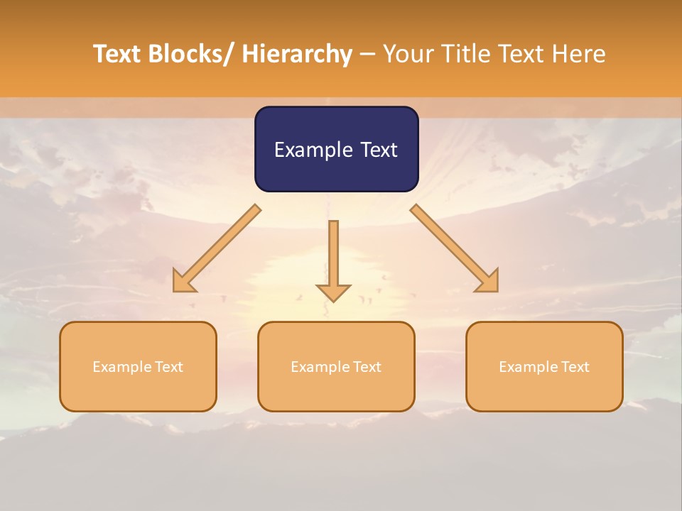 A Beautiful Sunset With Clouds In The Sky PowerPoint Template