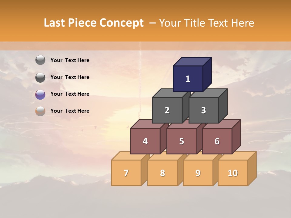 A Beautiful Sunset With Clouds In The Sky PowerPoint Template