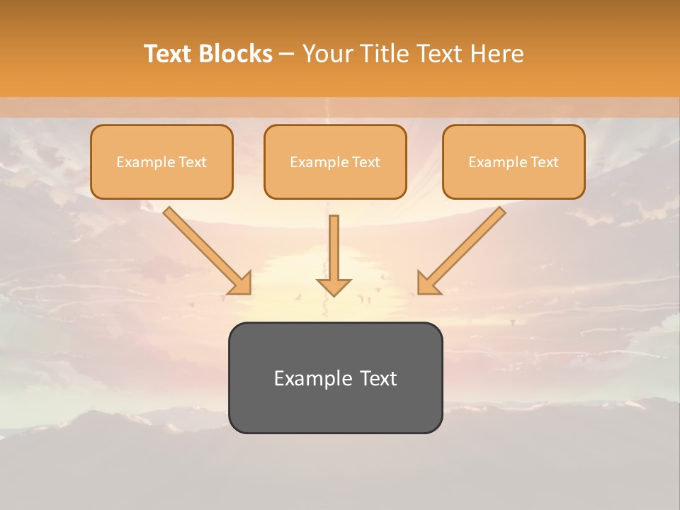 A Beautiful Sunset With Clouds In The Sky PowerPoint Template