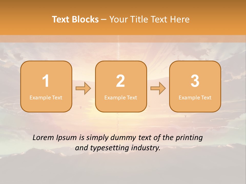 A Beautiful Sunset With Clouds In The Sky PowerPoint Template