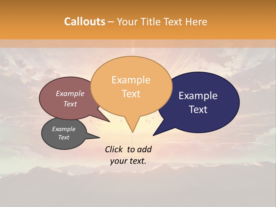 A Beautiful Sunset With Clouds In The Sky PowerPoint Template