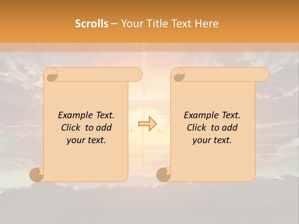 A Beautiful Sunset With Clouds In The Sky PowerPoint Template