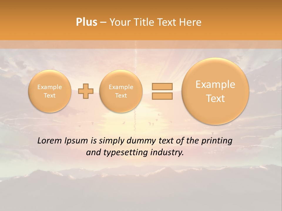 A Beautiful Sunset With Clouds In The Sky PowerPoint Template