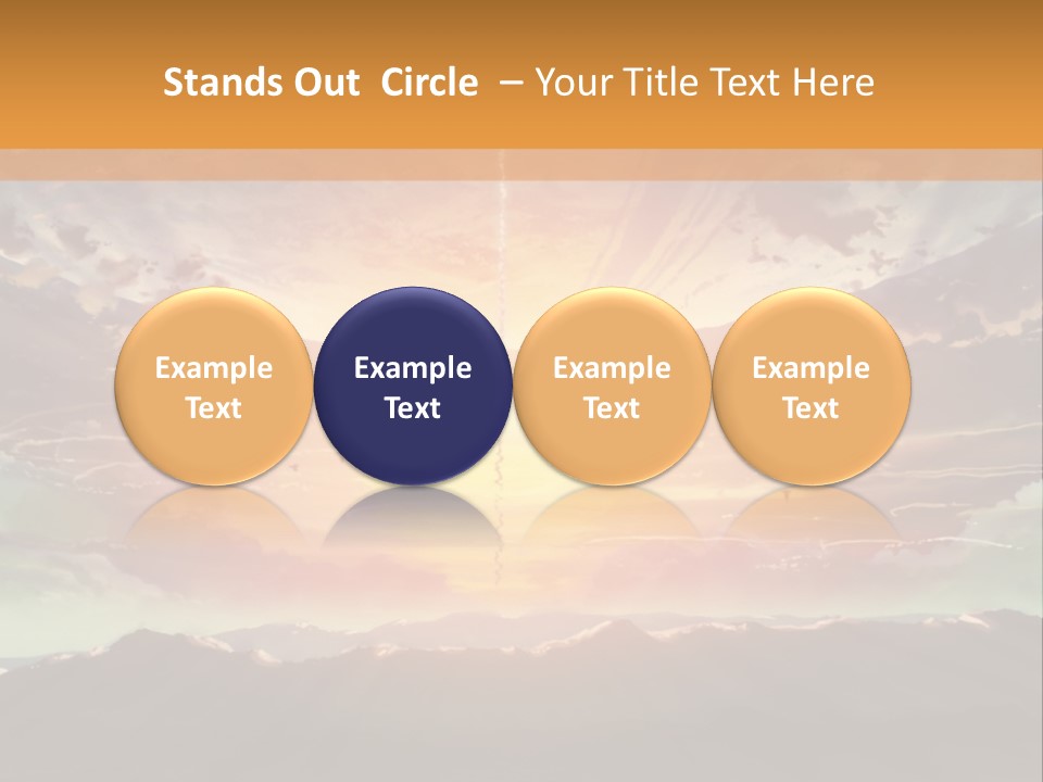 A Beautiful Sunset With Clouds In The Sky PowerPoint Template