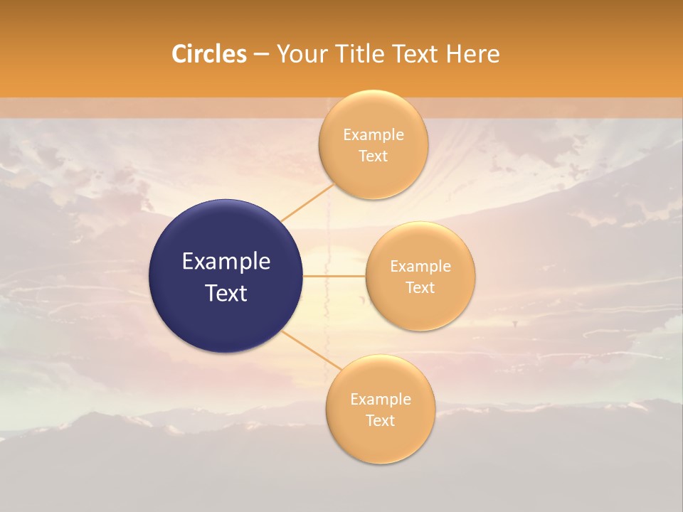 A Beautiful Sunset With Clouds In The Sky PowerPoint Template