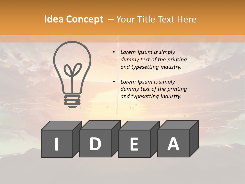 A Beautiful Sunset With Clouds In The Sky PowerPoint Template