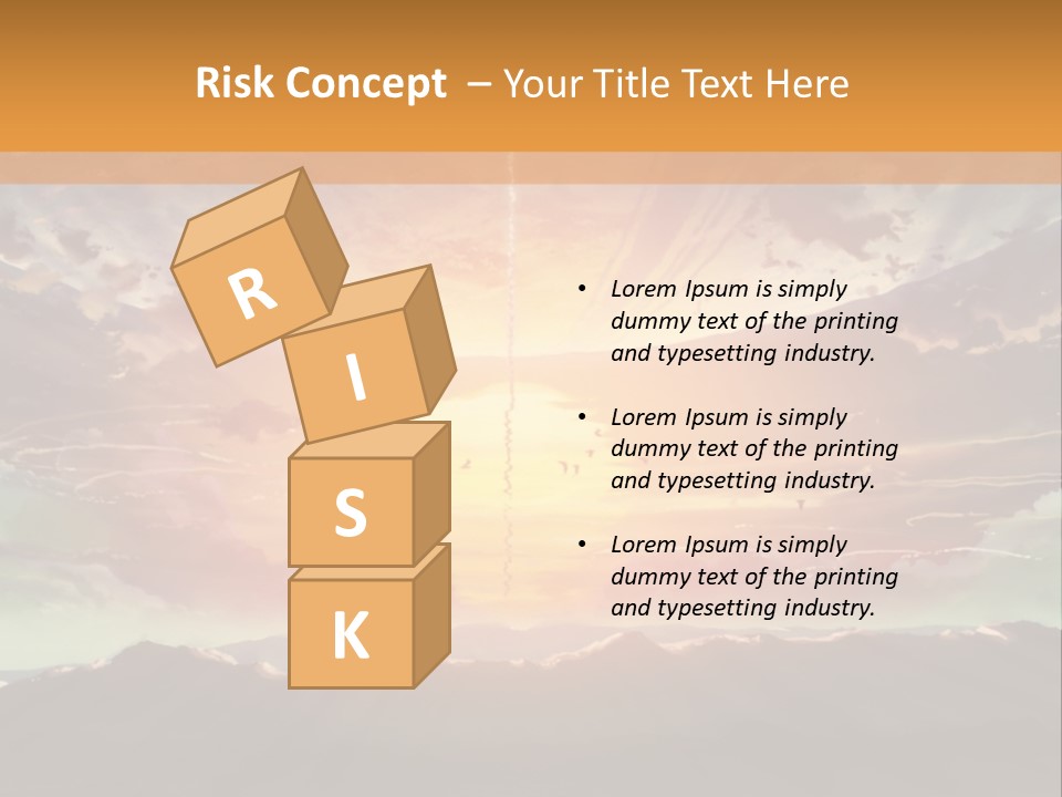 A Beautiful Sunset With Clouds In The Sky PowerPoint Template