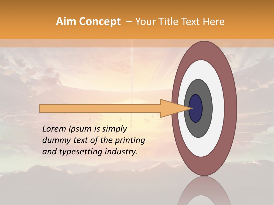 A Beautiful Sunset With Clouds In The Sky PowerPoint Template