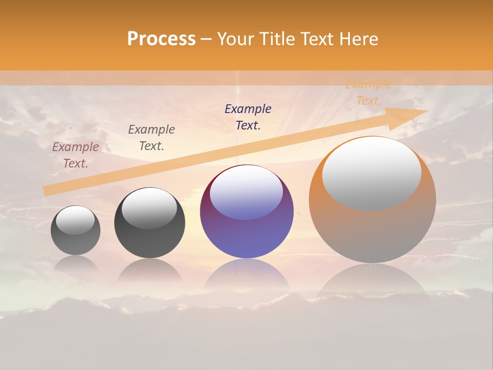 A Beautiful Sunset With Clouds In The Sky PowerPoint Template