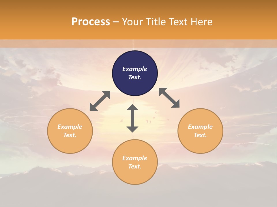 A Beautiful Sunset With Clouds In The Sky PowerPoint Template