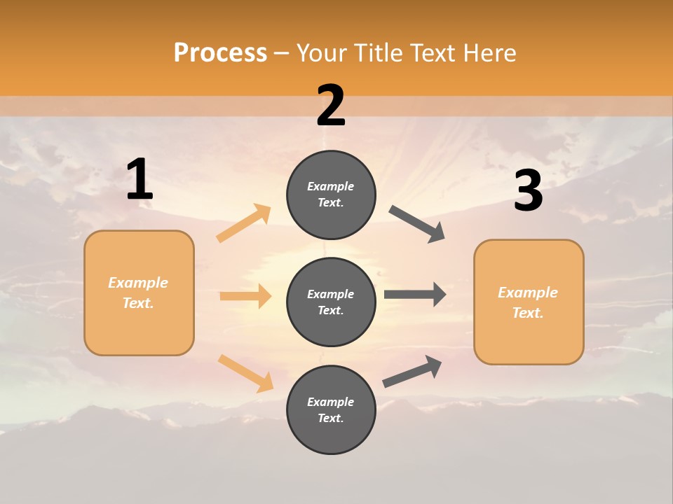 A Beautiful Sunset With Clouds In The Sky PowerPoint Template