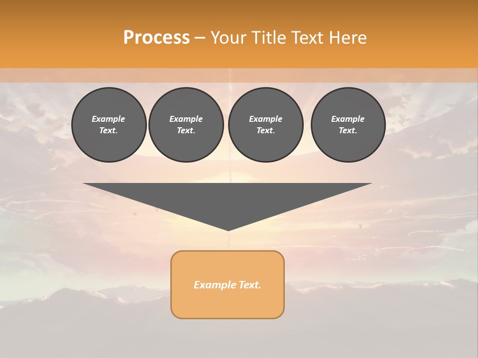 A Beautiful Sunset With Clouds In The Sky PowerPoint Template