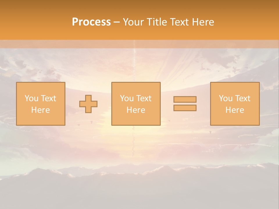 A Beautiful Sunset With Clouds In The Sky PowerPoint Template