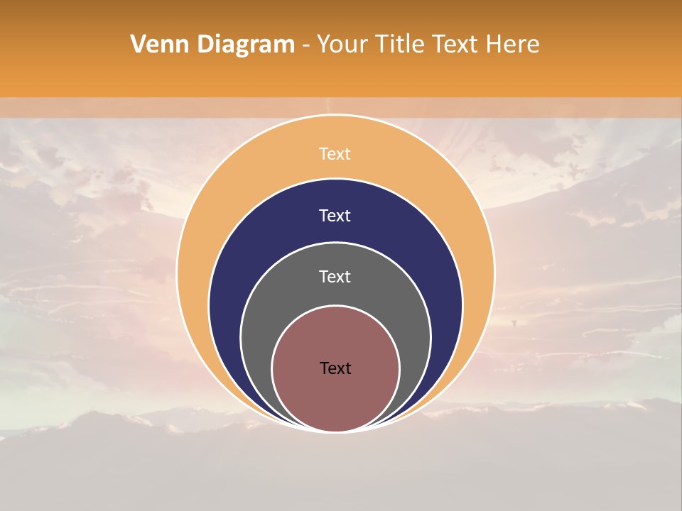 A Beautiful Sunset With Clouds In The Sky PowerPoint Template