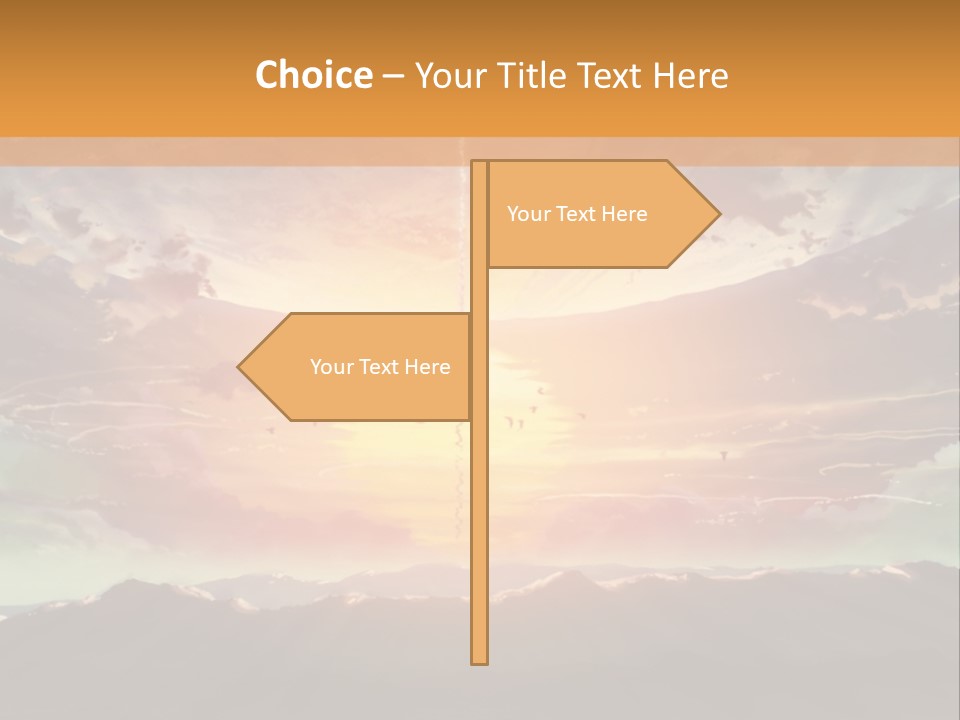 A Beautiful Sunset With Clouds In The Sky PowerPoint Template
