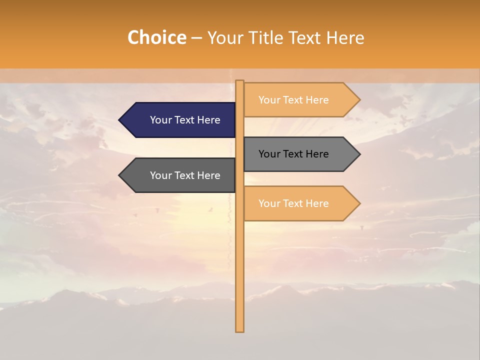 A Beautiful Sunset With Clouds In The Sky PowerPoint Template