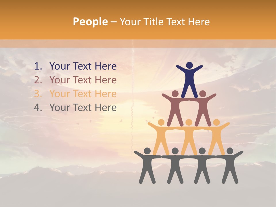 A Beautiful Sunset With Clouds In The Sky PowerPoint Template