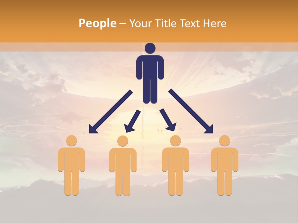 A Beautiful Sunset With Clouds In The Sky PowerPoint Template