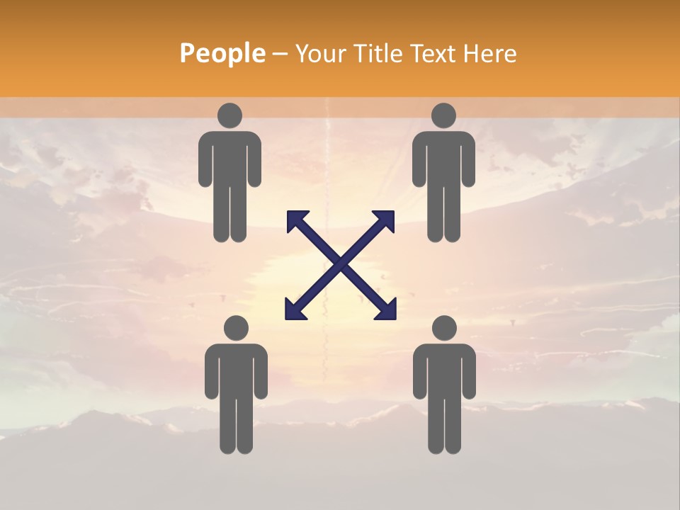 A Beautiful Sunset With Clouds In The Sky PowerPoint Template