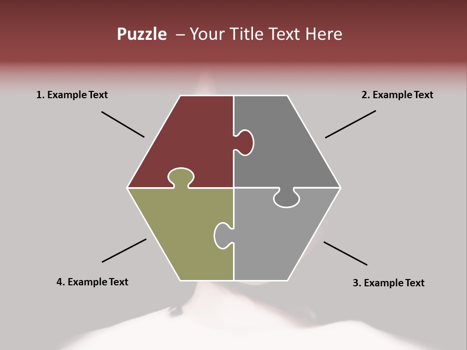 A Woman With Dark Hair And Yellow Eyes PowerPoint Template