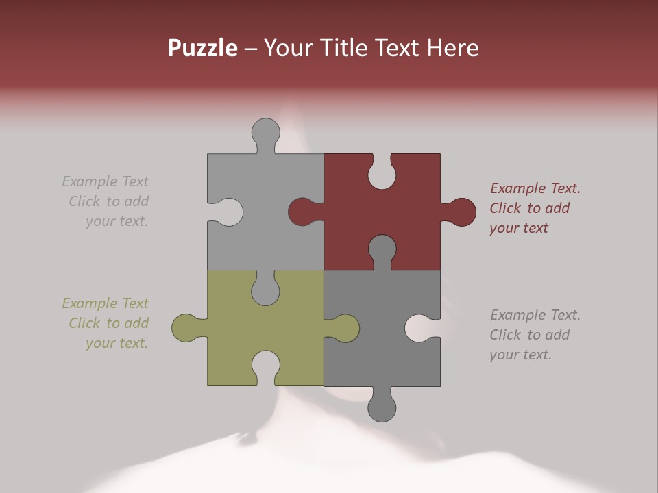 A Woman With Dark Hair And Yellow Eyes PowerPoint Template