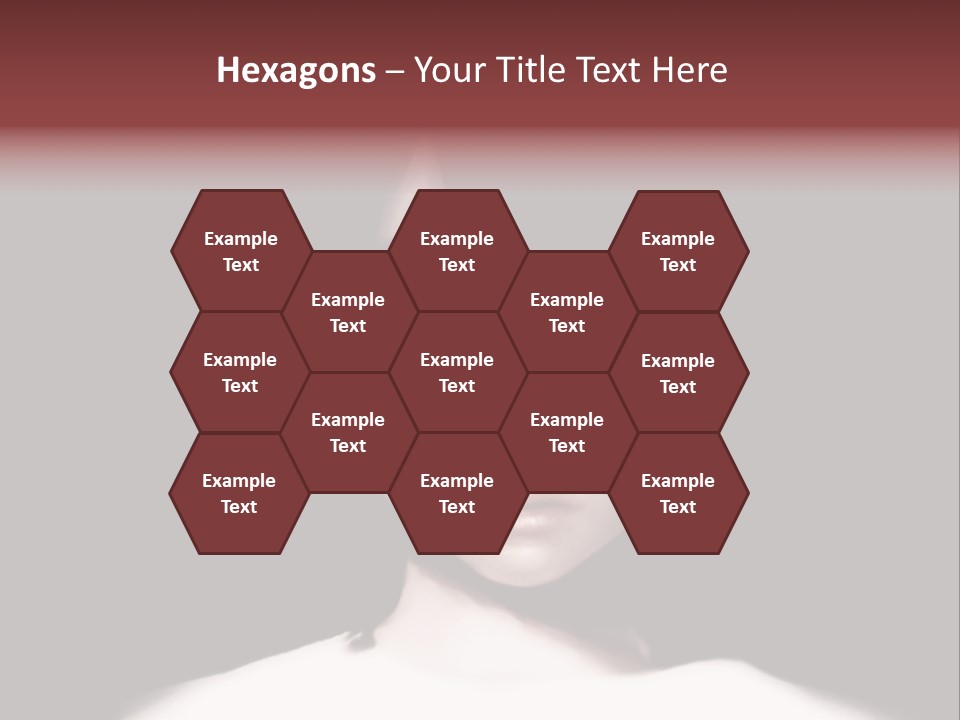 A Woman With Dark Hair And Yellow Eyes PowerPoint Template