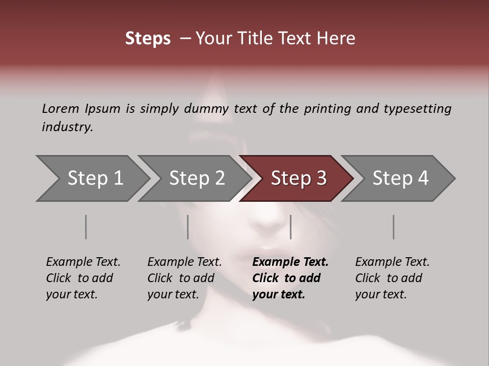 A Woman With Dark Hair And Yellow Eyes PowerPoint Template