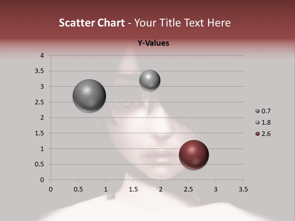 A Woman With Dark Hair And Yellow Eyes PowerPoint Template