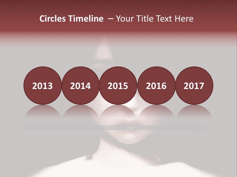 A Woman With Dark Hair And Yellow Eyes PowerPoint Template