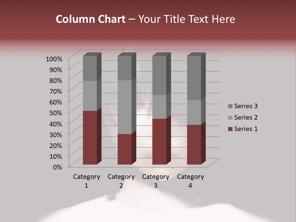 A Woman With Dark Hair And Yellow Eyes PowerPoint Template