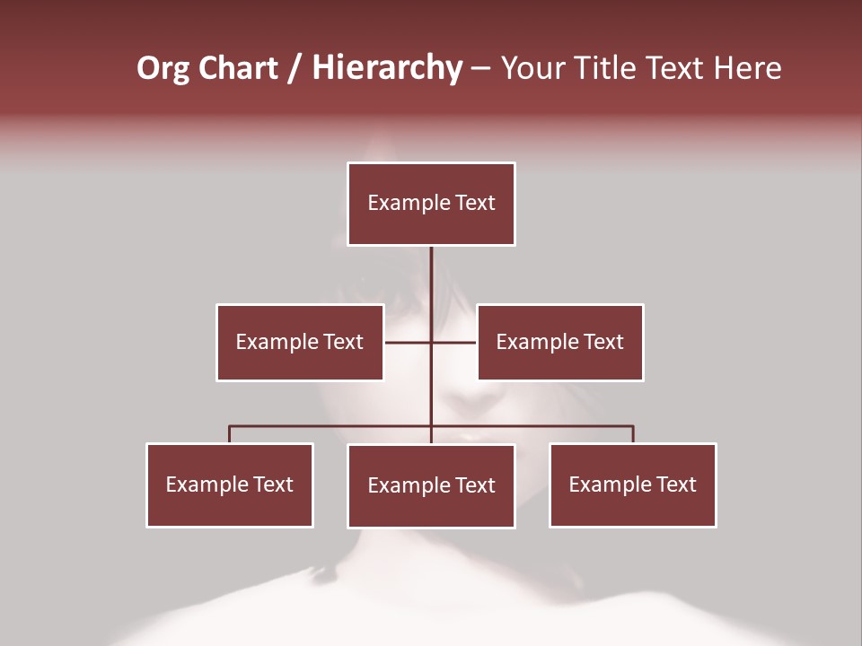 A Woman With Dark Hair And Yellow Eyes PowerPoint Template