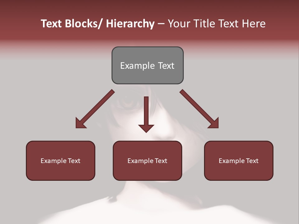 A Woman With Dark Hair And Yellow Eyes PowerPoint Template