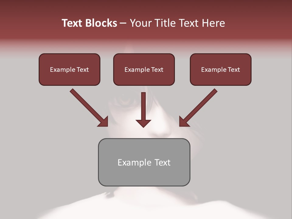 A Woman With Dark Hair And Yellow Eyes PowerPoint Template