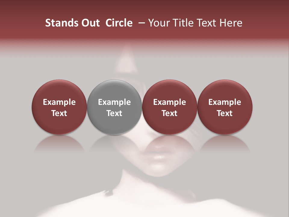 A Woman With Dark Hair And Yellow Eyes PowerPoint Template